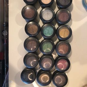 Mac 21 eyeshadows - most are hardly used